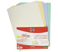 Fixo Paper 00001493 - Paquete de cartulinas de colores A4 - Surtido de colores claros, 50 unidades, 180g