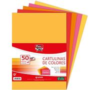 Fixo Paper 00001494 - Paquete de cartulinas de colores A4 - Surtido de colores fuertes I, 50 unidades, 180g