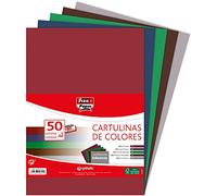 Fixo Paper 00001496 - Paquete de cartulinas de colores A4 - Surtido de colores intensos, 50 unidades, 180g