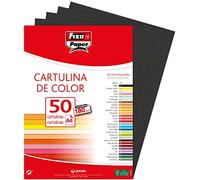 Fixo Paper 11110310 - Paquete de 50, cartulina negra A4, 180g