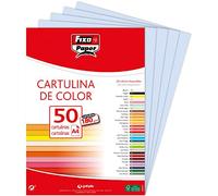 Fixo Paper 11110337 - Paquete de 50 cartulinas A4, cartulina azul cielo, 180g
