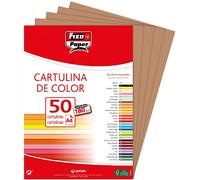 Fixo Paper 11110346 - Paquete de 50 cartulinas - Cartulina dis A4 color marrón canela, 180g