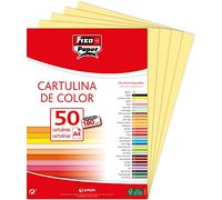 Fixo Paper 11110363- Paquete de 50, cartulina A4 color amarillo limón, 180g
