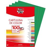 Paquete 100 Cartulinas Clásica A4 180 G Verde Navidad Fsc Fixo