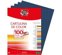 Fixo Paper 11110434 - Paquete de cartulinas A4 - 100 unidades color azul marino, 180g