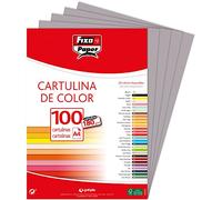 Fixo Paper 11110474 - Paquete de cartulinas A4 - 100 unidades color gris oscuro, 180g