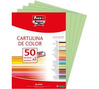 Paquete 50 Cartulinas Clásica A3 180 G Verde Manzana Fsc Fixo