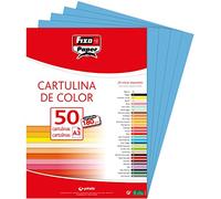 Fixo Paper 11120331 - Paquete de cartulinas A3 - 50 unidades cartulina azul claro, 180g