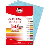 Fixo Paper 11120336 - Paquete de cartulinas A3 - 50 unidades color turquesa, 180g