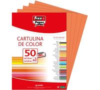 Fixo Paper 11120355 - Pack de cartulinas A3 - 50 unidades color mandarina, 180g