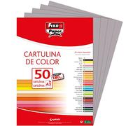 Fixo Paper 11120374 - Paquete de cartulinas A3 - 50 unidades color gris oscuro, 180g