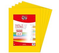 Fixo Paper 65009163. Paquete de 500 Hojas de 80 Gramos, Color Amarillo Intenso, A3