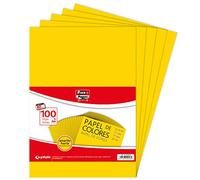 Fixo Paper 65009263. Paquete de 100 Hojas de Color Amarillo Intenso, A4, 80 Gramos