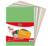 Fixo Paper - Paquete de 100 Hojas de Papel A4, 80 Gramos, Multicolor, 500