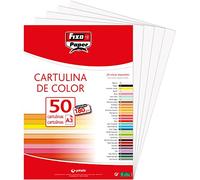 Fixo Paper - Paquete de 50 Cartulinas A3, Color Blanco, 180 Gramos