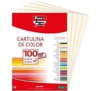 Fixo Paper - Paquete de Cartulinas A4 - 100 unidades color marfil, 180g