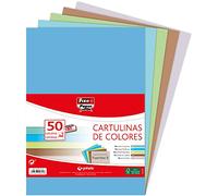 Fixo Paper - Paquete de cartulinas de colores A4 - Surtido de colores fuertes II, 50 unidades, 180 gramos