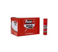 Fixo Stick | Pack 24 Pegamento Barra Escolar 8gr | Apto para Uso Infantil | Sin Disolventes | Lavable | Material Escolar Perfecto Para Usar en Manualidades Niños