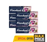 Fixodent Plus Food Barrier Dentadura Adhesiva Crema Todo el Día Sin Sabor Paq...