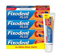 Fixodent Plus - Pasta adhesiva para dentaduras de alta calidad, con la mejor sujeción, mantiene hasta el 88% de la sujeción al final del día