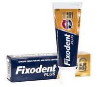 Fixodent Plus Unbeatable Bite - Adhesivo para dentadura postiza, sin sabor, 40 g