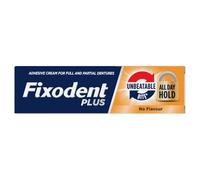 Fixodent Plus Unbeatable Bite - Crema adhesiva para dentaduras completas y parciales, 40 ml