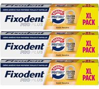 Fixodent Pro Plus - Crema adhesiva para prótesis (57 g, XL pack x 3 unidades)