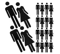 FIXOSHEE 10 juegos Letreros Acrílicos para Baño Señalización Autoadhesiva para Puertas de Aseo Identificación de Género para Hombres y Mujeres Pack de Decoración Moderna para Hoteles y