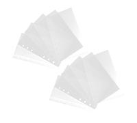 FIXOSHEE 10 Piezas Bolsillos Transparente Carpetas de Anillas Divisores y Fundas Reutilizables de PP Resistentes Organizadores de Documentos y Sobres para Presupuesto para Viajes y Uso