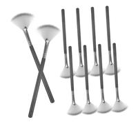 FIXOSHEE 10 piezas Brochas Maquillaje Abanico Aplicador Ácido Multifunción Pincel Compacto Precisión para Esteticistas y Maquillaje Facial