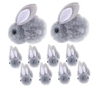 FIXOSHEE 10 Piezas Conejitos de Peluche Mini Adornos de Conejo Suave para Ropa Decoración Realista y Creativa para Pascua y Manualidades Color Aleatorio Color Aleatorio