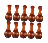 FIXOSHEE 10 piezas Cucharas Pequeñas de Madera Natural Cucharillas Mini para Miel Especias y Sal Utensilios Portátiles Sostenibles para Cocina y Picnic