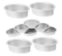 FIXOSHEE 10 piezas Moldes Ovalados para Tartas Antiadherentes de Moldes para Bizcochos y Pan Hornear Fácil Limpieza