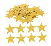 FIXOSHEE 100 piezas Confeti de Estrellas Doradas con Purpurina Unidades Papel para Manualidades Decoración Cumpleaños Boda Fiestas Creativas Segura y Brillante