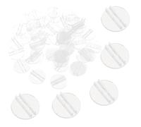 FIXOSHEE 100 Piezas Soportes Transparentes para Tarjetas de Bases Plásticas para Cartas de Mesa Portatarjetas Prácticos para Accesorios de Organizador Compacto y Duradero para Oficina y