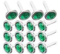 FIXOSHEE 100 piezas Sujetadores Metálicos Redondos Verdes para Manualidades DIY con Dos Patas Clavos Decorativos para Fijación Papel y Artesanía