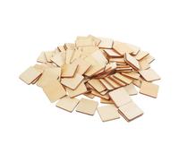 FIXOSHEE 100piezas Recortes De Madera Cuadrados Sin Terminar Para Manualidades Tablones De Madera Para Pintar y Decoraciones De Arte De