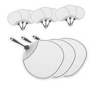 FIXOSHEE 12 Piezas Marcapáginas Forma de Abanico Blanco con Agujero para Manualidades Diy Cartulina Resistente para Proyectos y Etiquetas de Personalizables