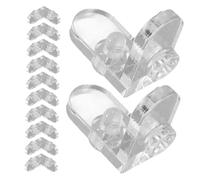 FIXOSHEE 12juegos Código De Esquina De Acrílico Soporte De Esquina Transparente Clips De Fijación De para Caja De Almacenamiento para Armarios De Cocina