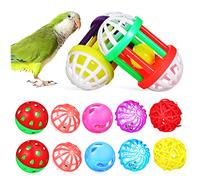 FIXOSHEE 12piezas Pelota De Juguete para Pájaros Juguetes para Masticar Bolas para Moler Picos para Periquitos y Cacatúas Jaulas