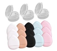 FIXOSHEE 15 piezas Mini Puff Facial para Maquillaje con Esponjas para Polvo Suelto y Base Accesorio Reutilizable para Mujeres Diseño Compacto para Aplicación Fácil y Precisa Dedos para