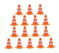 FIXOSHEE 16 Piezas Mini Conos de Tráfico Miniatura para Decoración y Aprendizaje Vial Accesorios Duraderos para Interactivos y Modelos Educativos de Señalización