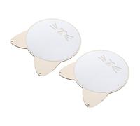 FIXOSHEE 2 Espejos Colgantes de Pared con Forma de Gato Marco de Madera y Acrílico Irrompible Decoración para Dormitorio Infantil Baño y Sala de Estar Espejo Decorativo para Maquillaje