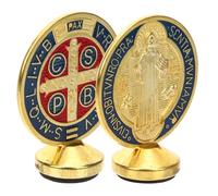 FIXOSHEE 2 Piezas Adorno San Único para Decoración Navideña Cruz Colorida para Hogar Oficina Iglesia y Escena Navideña