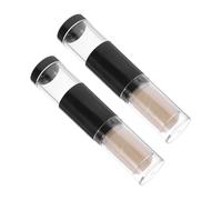 FIXOSHEE 2 piezas Brochas Maquillaje Polvo Sueltas Recargables con Botella Integrada para Viaje y Aplicación Precisa