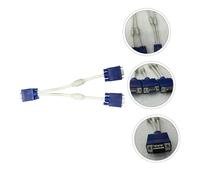 FIXOSHEE 2 Piezas Cable Divisor Vga Adaptador con Salida Dual Cable Video Splitter para Duplicar Pantalla Revestimiento Abs Flexible Práctico y Portátil para Monitores