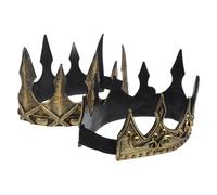 FIXOSHEE 2 Piezas Diadema Antigua Masculina Vintage para Cosplay de Rey con Adorno para Disfraces Medievales y Fiestas de Halloween para Adultos