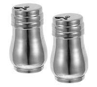 FIXOSHEE 2 Piezas Dispensadores de Especias Inoxidable con Diseño Rotatorio para Cocina y Mesa Saleros Mini para Uso Doméstico y Profesional