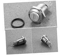 FIXOSHEE 2 piezas Interruptor Metálico Botón Pulsador Latching para Coche Barco Camión Moto