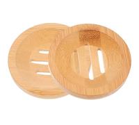 FIXOSHEE 2 Piezas Jaboneras de Madera Diseño de Drenaje para Baño y Cocina Soporte Auto-drenante para Esponjas y Jabones Fácil Limpieza y Ventilación